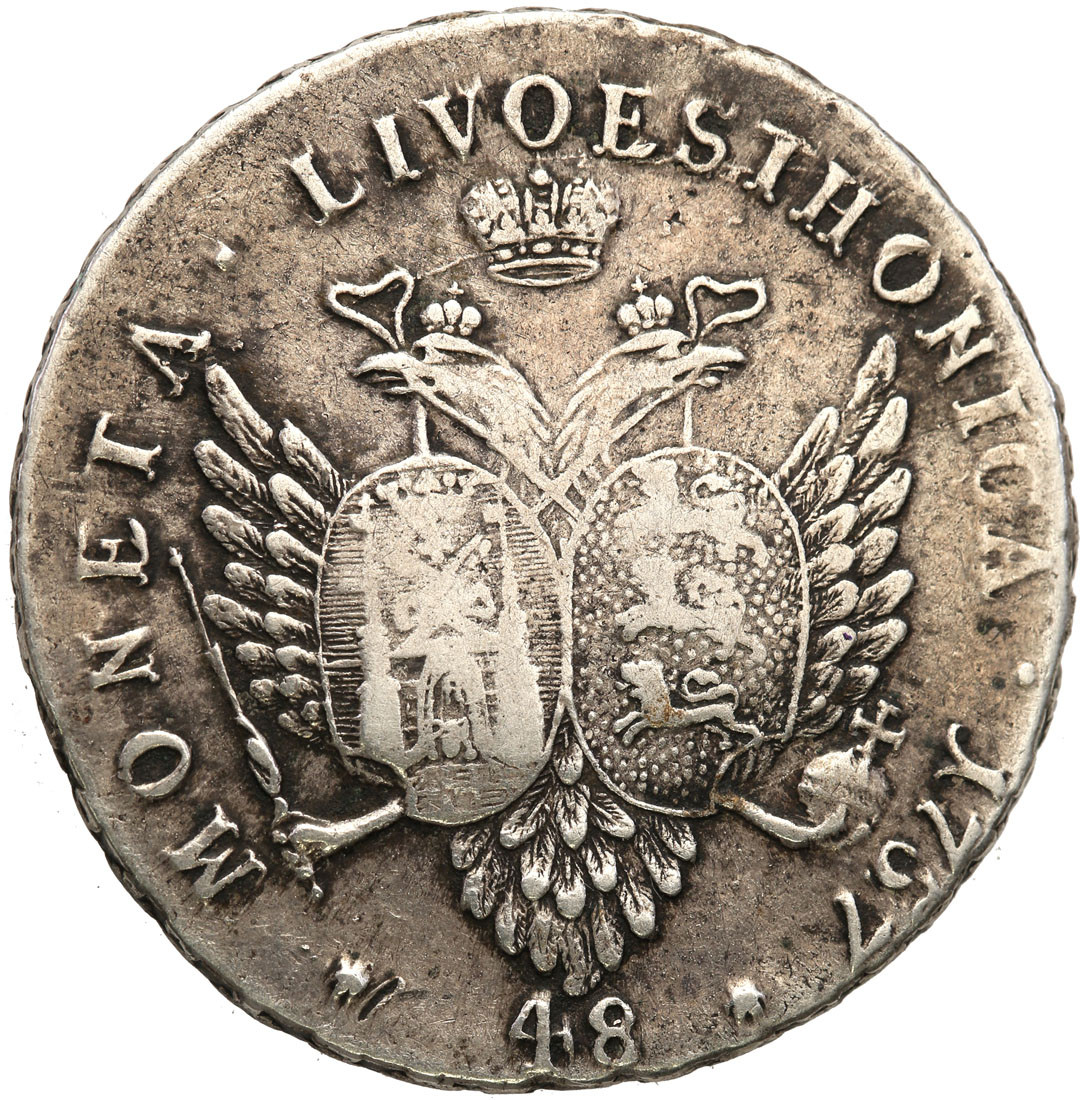 Rosja. Elżbieta. 48 kopiejek 1757, Moskwa - Rzadkie